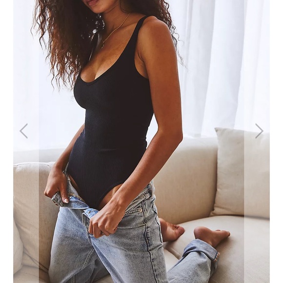 Intimately Free People Ribbed XYZ Bodysuit NWT - Picture 2 of 7